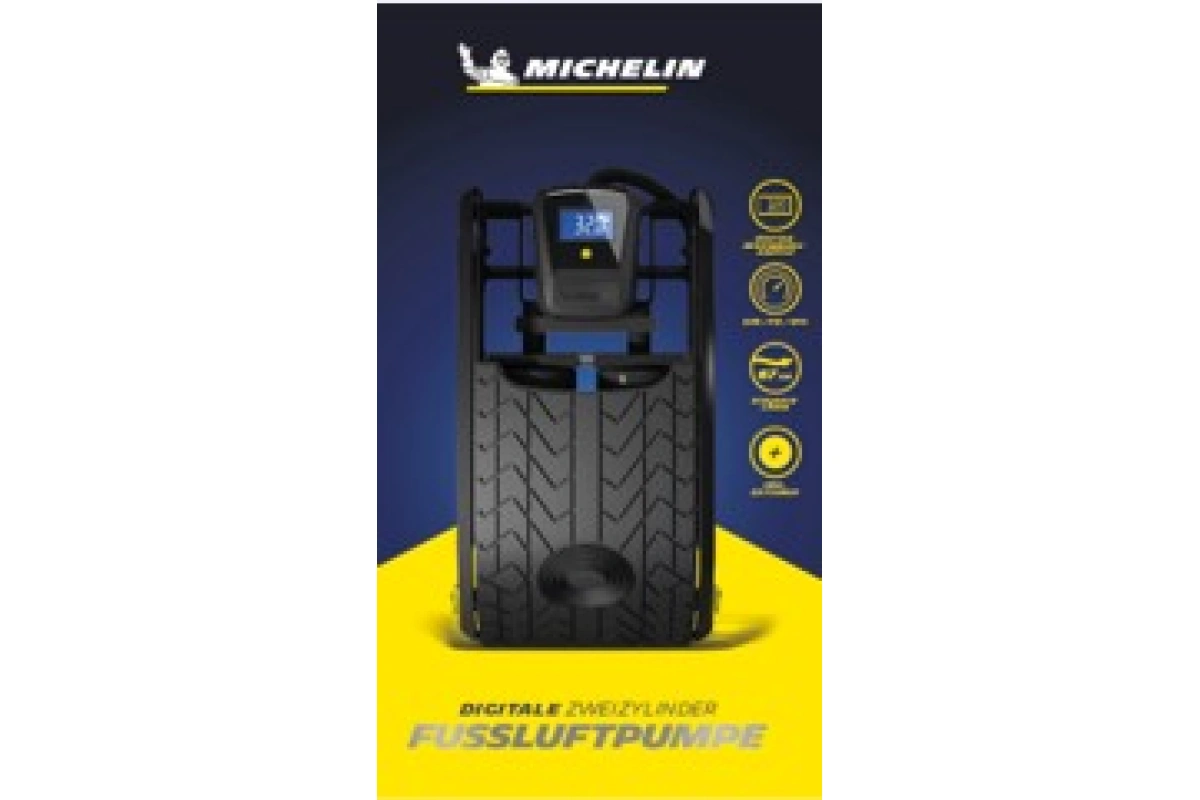 MICHELIN Doppelzylinder Fussluftpumpe